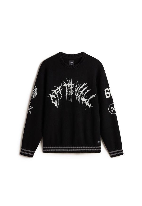 VANS VANS Pulover  črna / bela