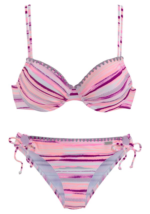 VENICE BEACH VENICE BEACH Bikini  pastelno modra / temno liila / marelica