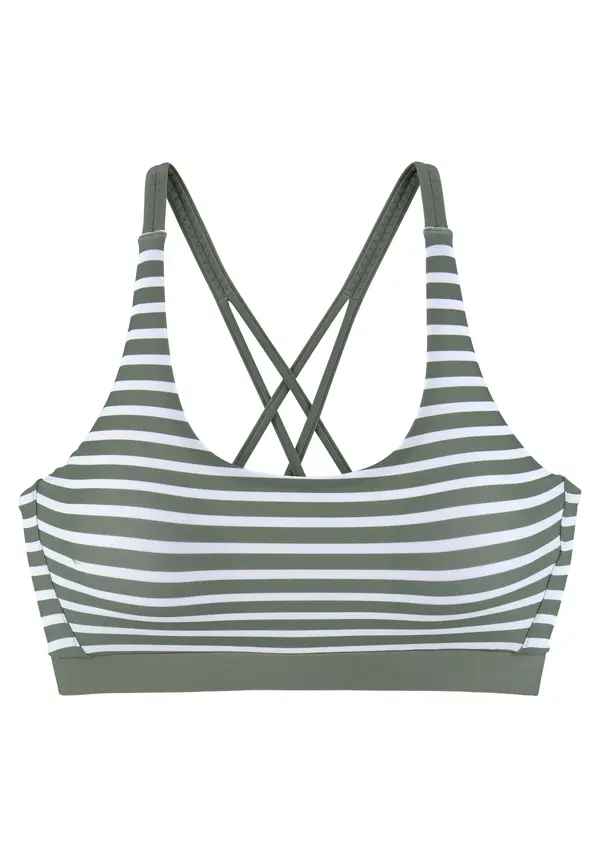 VENICE BEACH VENICE BEACH Bikini zgornji del  oliva / off-bela