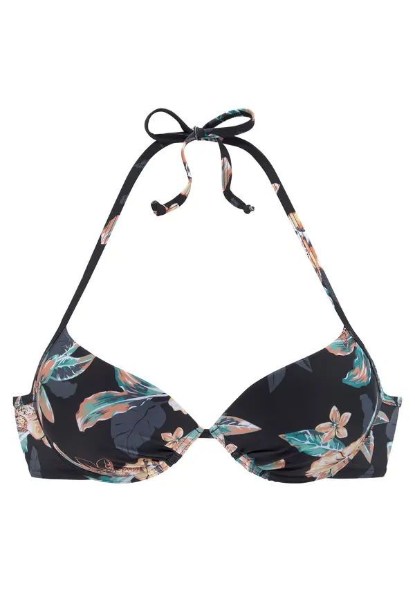 VENICE BEACH VENICE BEACH Bikini zgornji del  petrol / svetlo oranžna / črna / bela