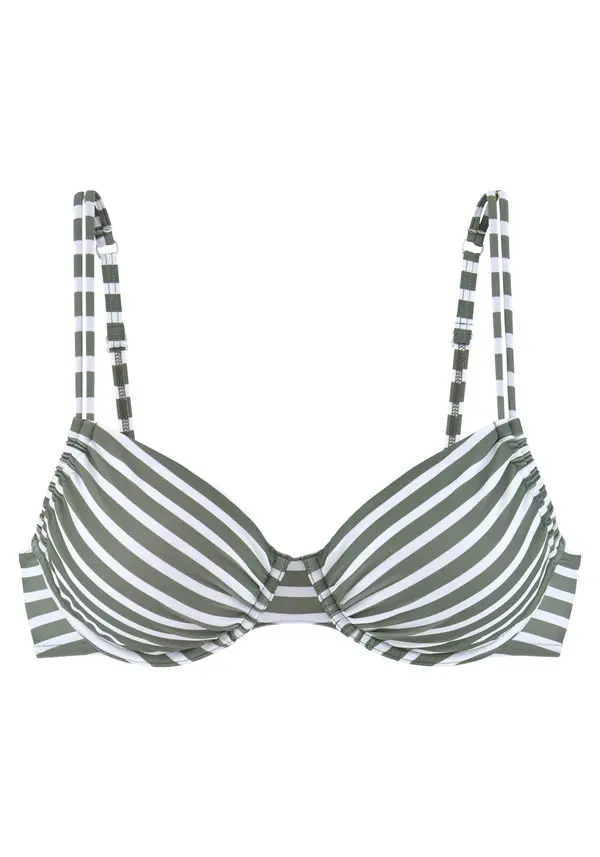 VENICE BEACH VENICE BEACH Bikini zgornji del 'Summer'  temno zelena / bela