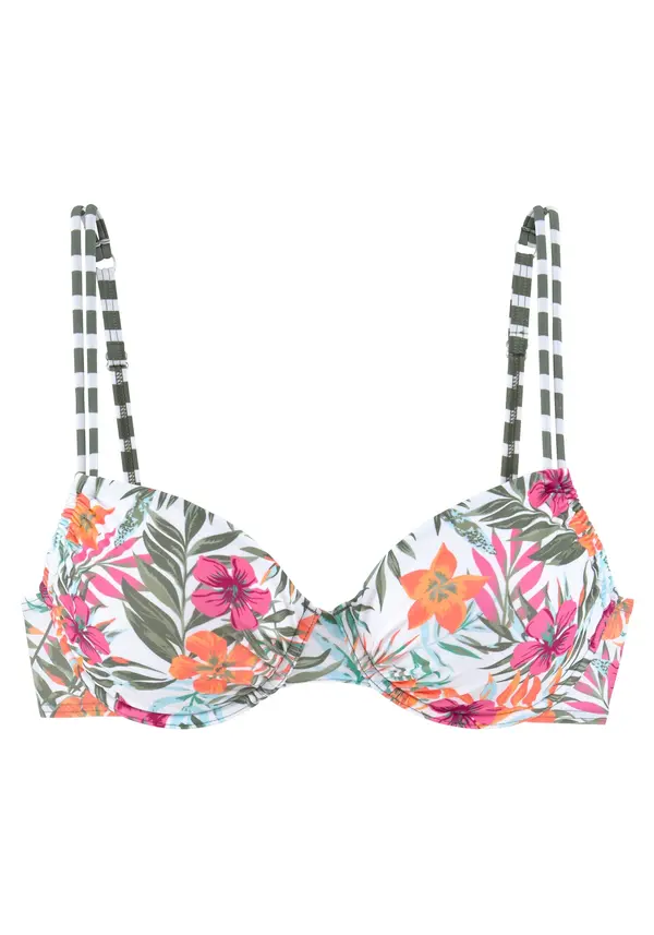 VENICE BEACH VENICE BEACH Bikini zgornji del 'Summer'  zelena / roza / bela