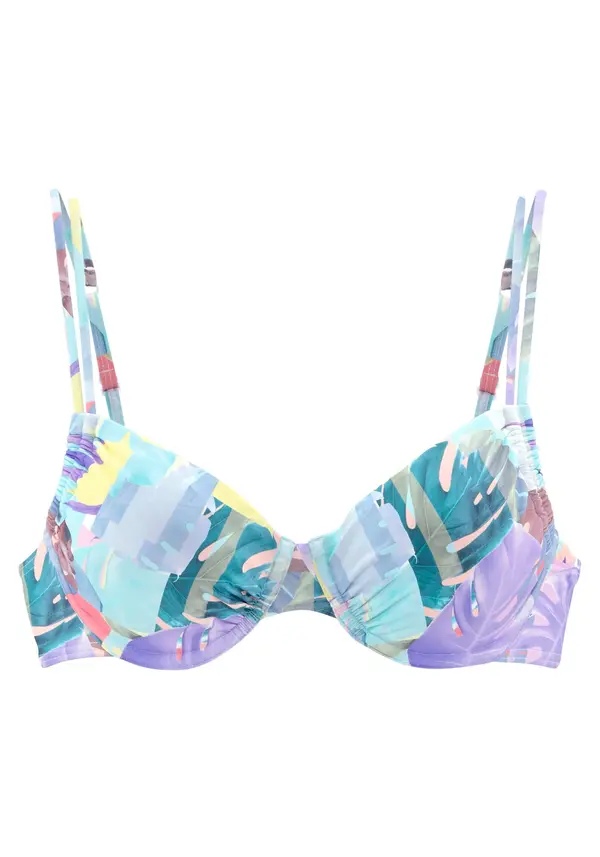 VENICE BEACH VENICE BEACH Bikini zgornji del 'Varia'  turkizna / svetlo modra / rumena / pastelno lila