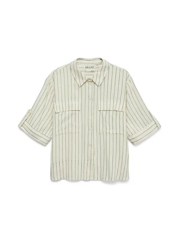 VERO MODA VERO MODA Bluza 'AWRYDER FABIANA'  temno siva / bela
