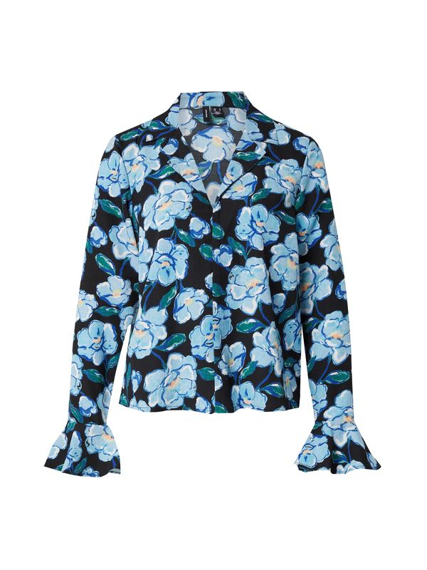 VERO MODA VERO MODA Bluza 'VMALEA NINA'  modra / svetlo modra / zelena / črna