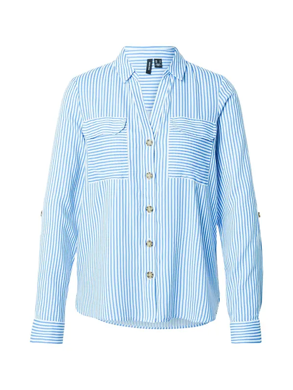 VERO MODA VERO MODA Bluza 'VMBumpy'  nebeško modra / bela