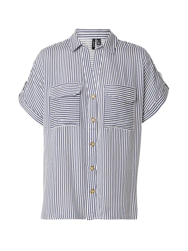 VERO MODA VERO MODA Bluza 'VMBumpy'  nočno modra / bela