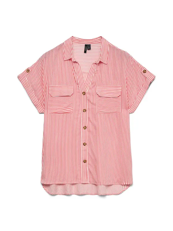 VERO MODA VERO MODA Bluza 'VMBumpy'  rdeča / bela