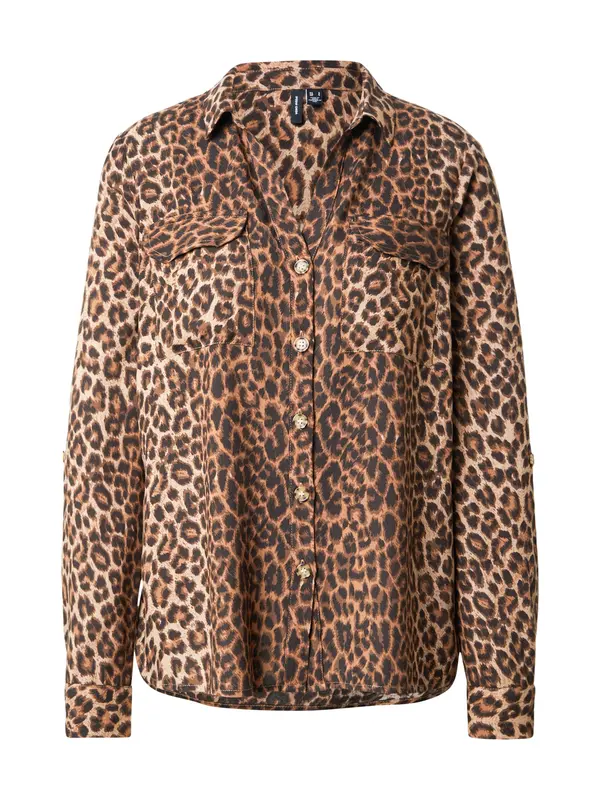 VERO MODA VERO MODA Bluza 'VMBUMPY'  rjava / svetlo rjava / temno rjava