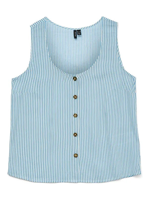 VERO MODA VERO MODA Bluza 'VMBumpy'  svetlo modra / bela
