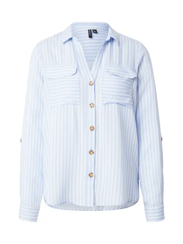 VERO MODA VERO MODA Bluza 'VMBUMPY'  svetlo modra / bela