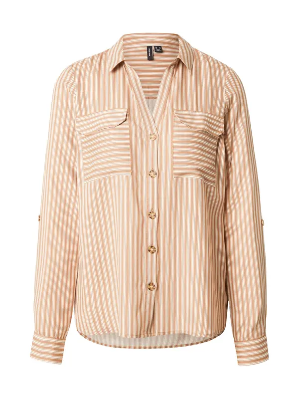 VERO MODA VERO MODA Bluza 'VMBUMPY'  temno bež / bela