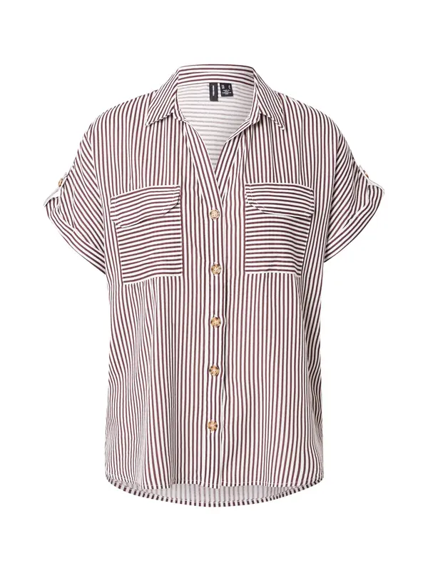 VERO MODA VERO MODA Bluza 'VMBumpy'  vinsko rdeča / bela