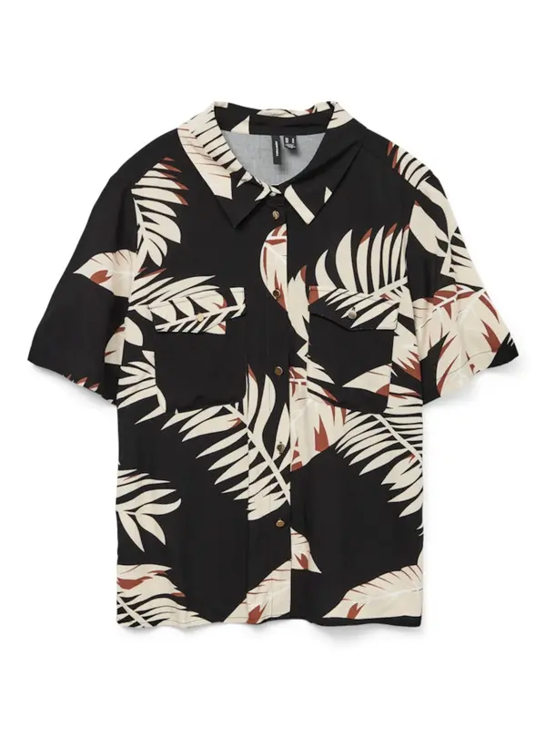 VERO MODA VERO MODA Bluza 'VMEASY JOY'  svetlo bež / rjava / črna