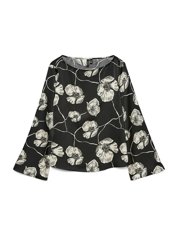 VERO MODA VERO MODA Bluza 'VMELENA'  ecru / črna