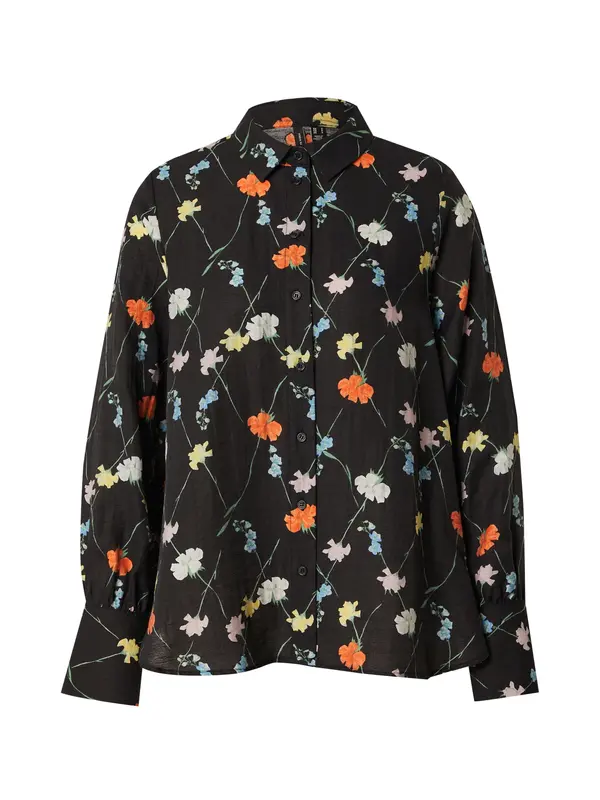 VERO MODA VERO MODA Bluza 'VMFLORA OLGA'  svetlo modra / oranžna / črna / bela