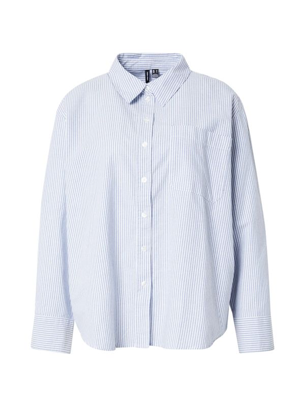 VERO MODA VERO MODA Bluza 'VMIDA'  pastelno modra / bela