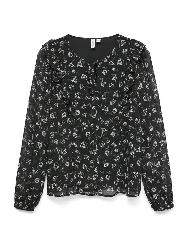 VERO MODA VERO MODA Bluza 'VMIHANNAH'  temno siva / zelena / črna