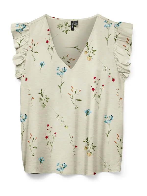 VERO MODA VERO MODA Bluza 'VMJOSIE'  bež / voda / temno zelena / temno rdeča