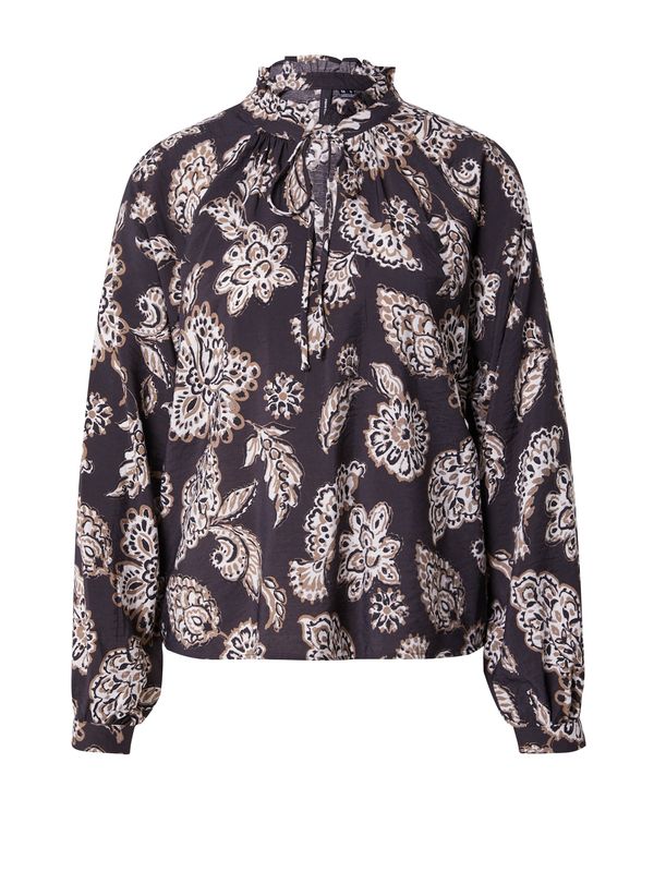 VERO MODA VERO MODA Bluza 'VMJOSIE JOAN'  temno siva / antracit / črna / bela