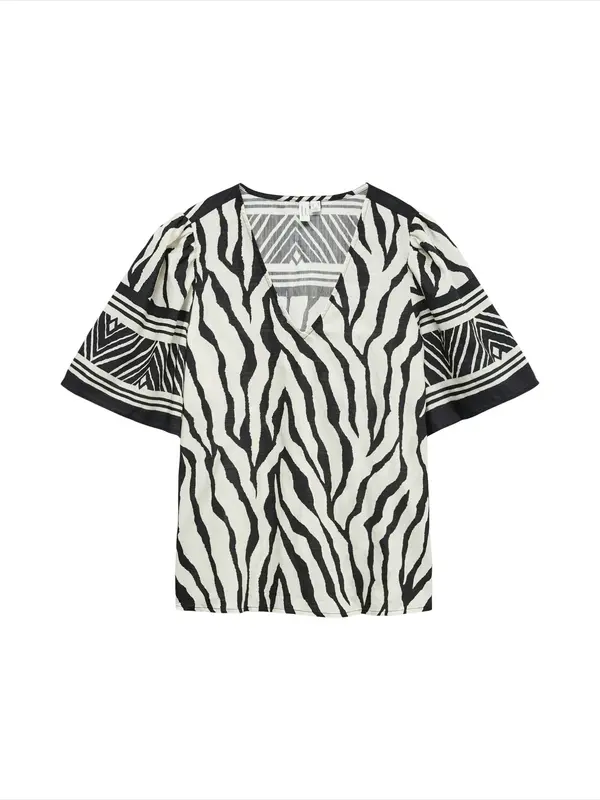 VERO MODA VERO MODA Bluza 'VMKAMILLE'  črna / bela