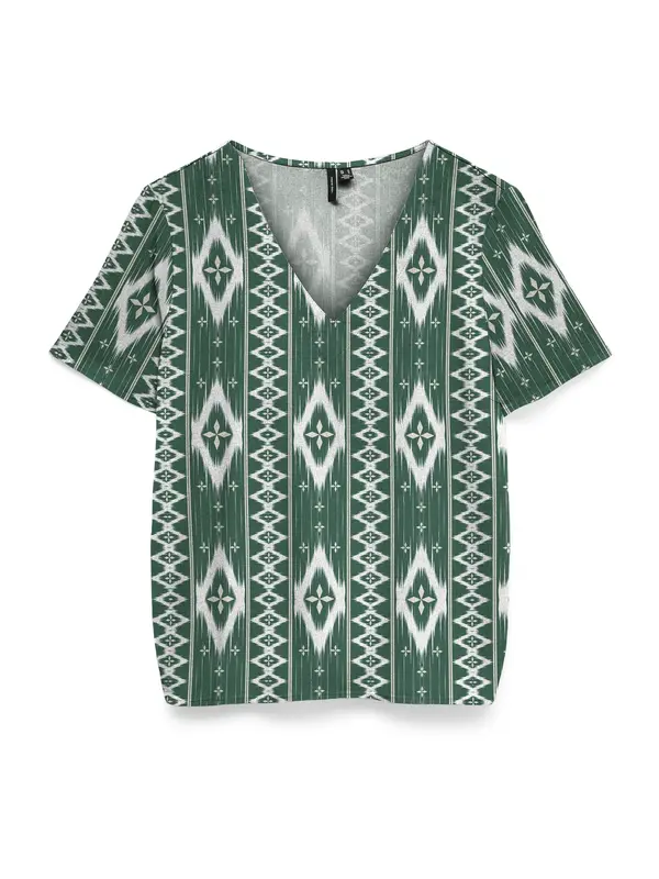 VERO MODA VERO MODA Bluza 'VMMYMILO'  temno zelena / bela