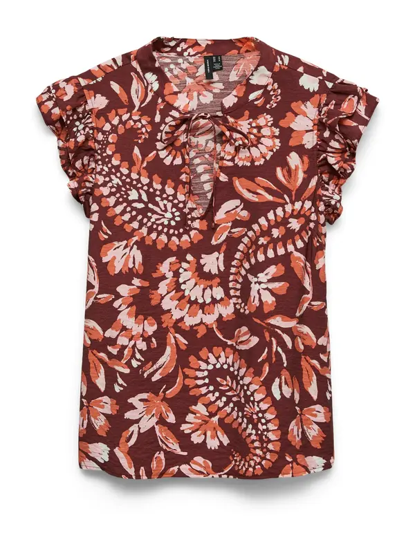 VERO MODA VERO MODA Bluza 'VMNELLIE CARLA'  jastog / rosé / bordo / bela