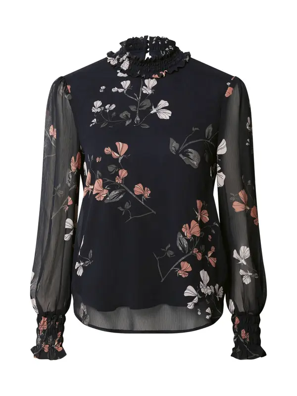 VERO MODA VERO MODA Bluza 'VMSMILLA'  nočno modra / siva / staro roza / bela