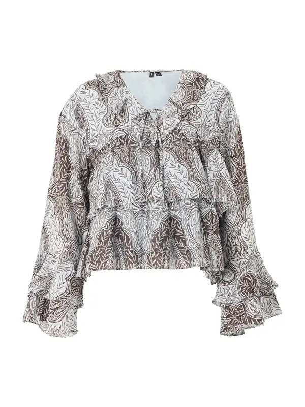 VERO MODA VERO MODA Bluza 'VMTARA'  svetlo modra / rjava