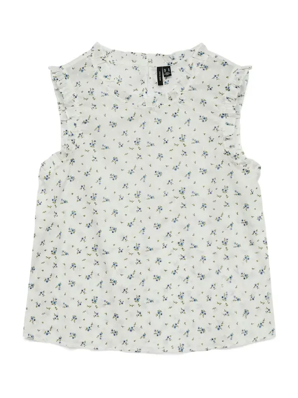 VERO MODA VERO MODA Bluza 'VMTrine'  modra / svetlo modra / oliva / bela