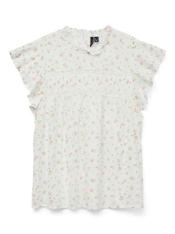 VERO MODA VERO MODA Bluza 'VMTRINE'  oliva / roza / bela