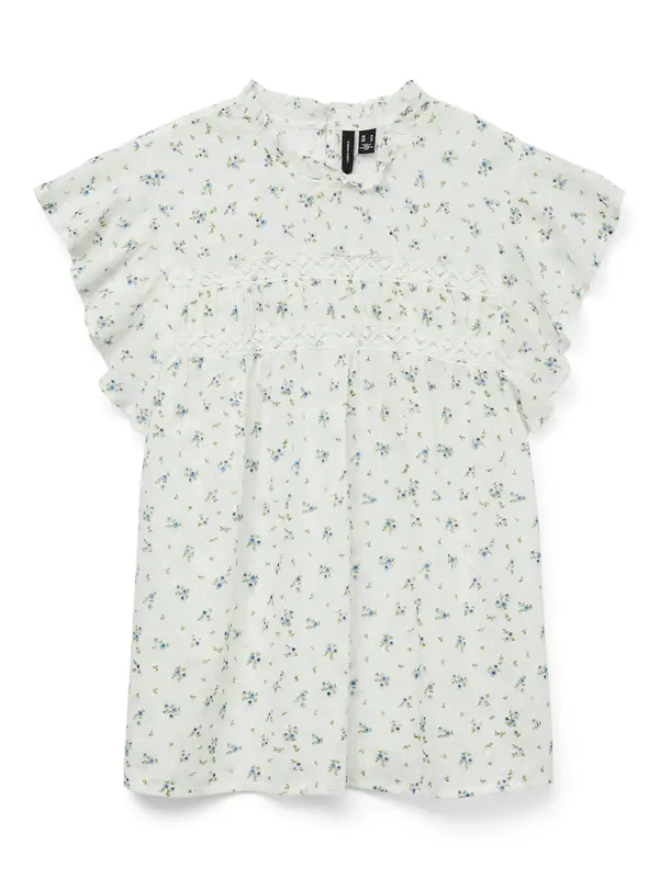 VERO MODA VERO MODA Bluza 'VMTrine'  oliva / roza / bela