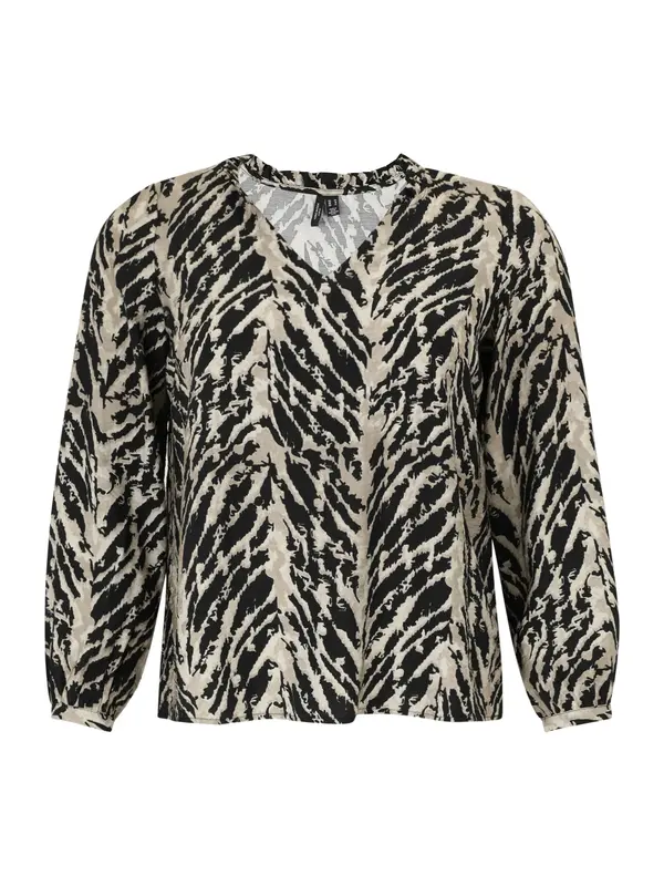 Vero Moda Curve Vero Moda Curve Bluza  bež / svetlo siva / črna