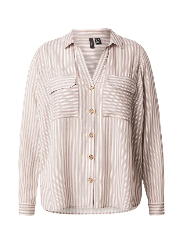 Vero Moda Curve Vero Moda Curve Bluza 'VMBumpy'  temno siva / bela