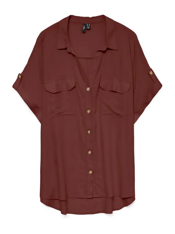 Vero Moda Curve Vero Moda Curve Bluza 'VMCBUMPY'  rjasto rjava