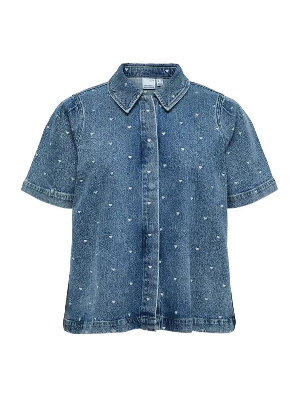 Vero Moda Curve Vero Moda Curve Bluza 'VMCDionne'  moder denim / jajčna lupina