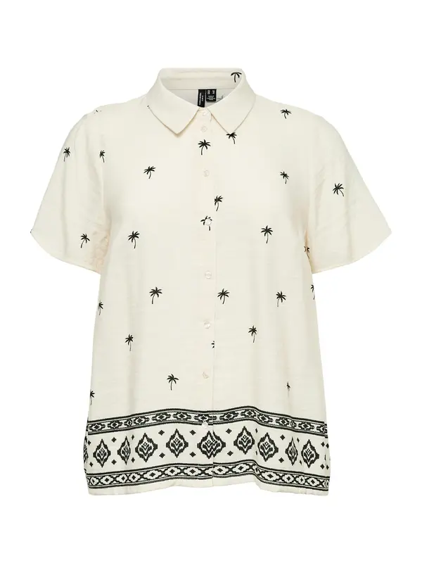Vero Moda Curve Vero Moda Curve Bluza 'VMKai'  črna / volneno bela