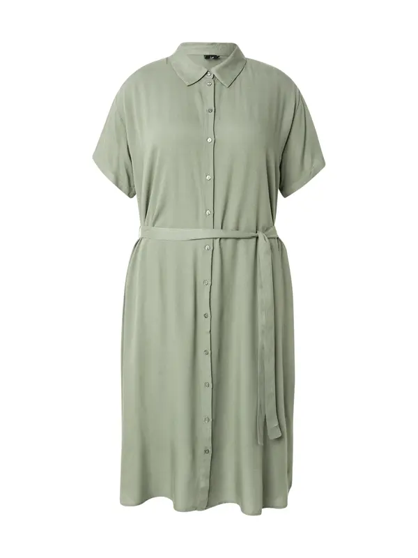 Vero Moda Curve Vero Moda Curve Dolga srajca 'VMBumpy'  temno zelena