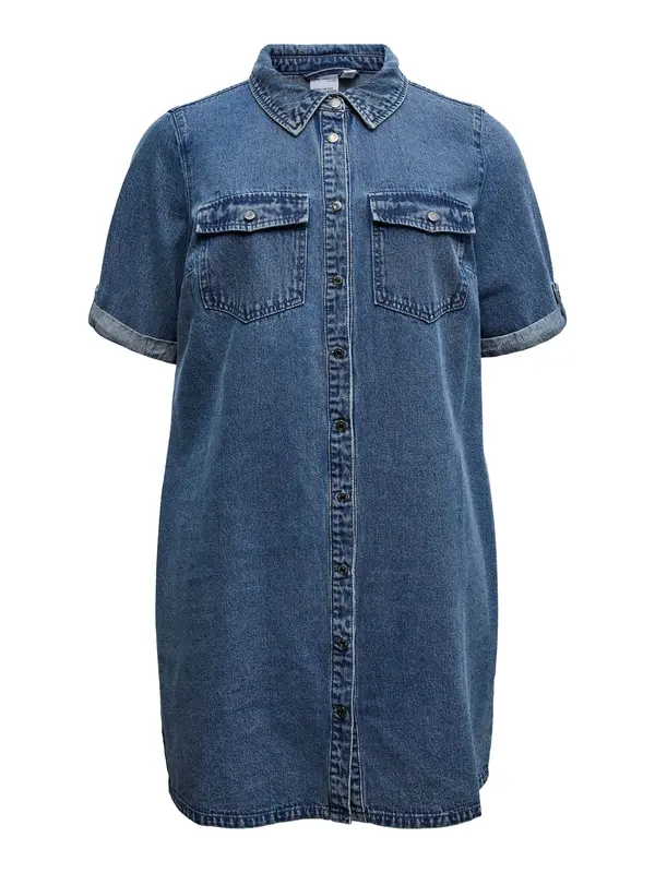 Vero Moda Curve Vero Moda Curve Dolga srajca 'VMCJennie'  moder denim