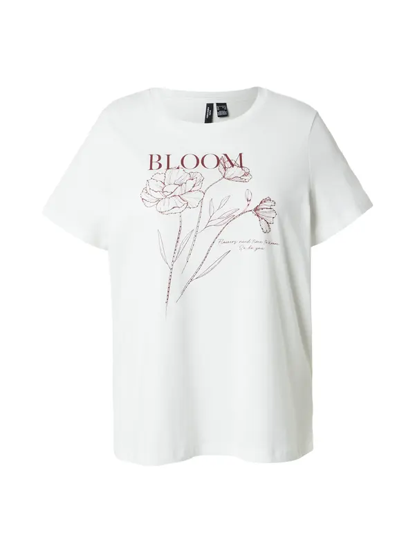 Vero Moda Curve Vero Moda Curve Majica 'VMCJiliada'  burgund / bela