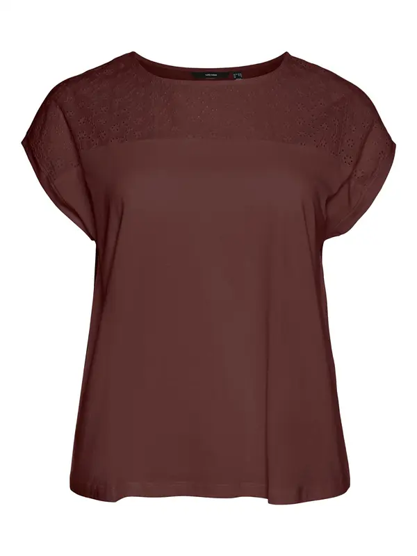 Vero Moda Curve Vero Moda Curve Majica 'VMCKAYA'  vinsko rdeča