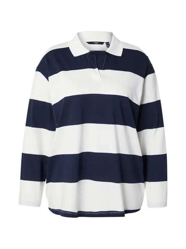 Vero Moda Curve Vero Moda Curve Majica 'VMCMOLLY'  temno modra / bela