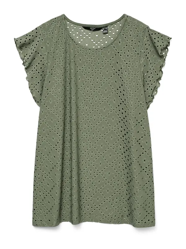Vero Moda Curve Vero Moda Curve Majica 'VMCTassa'  temno zelena