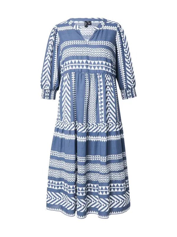 Vero Moda Curve Vero Moda Curve Obleka 'VMCDicthe'  golobje modra / bela