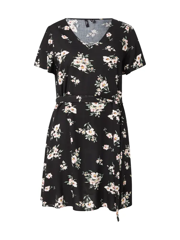 Vero Moda Curve Vero Moda Curve Obleka 'VMCEASY JOY'  meta / roza / črna / bela