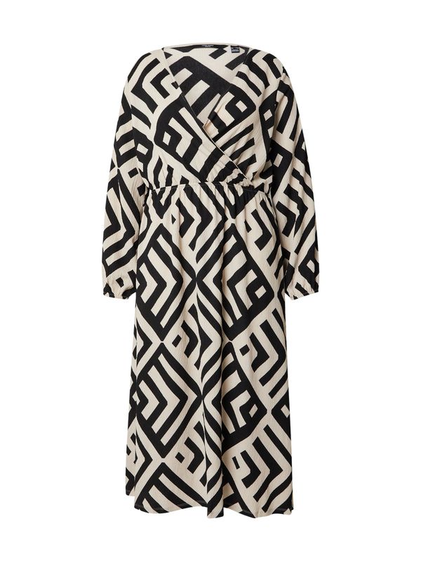 Vero Moda Curve Vero Moda Curve Obleka 'VMCPOET'  srebrno-siva / črna