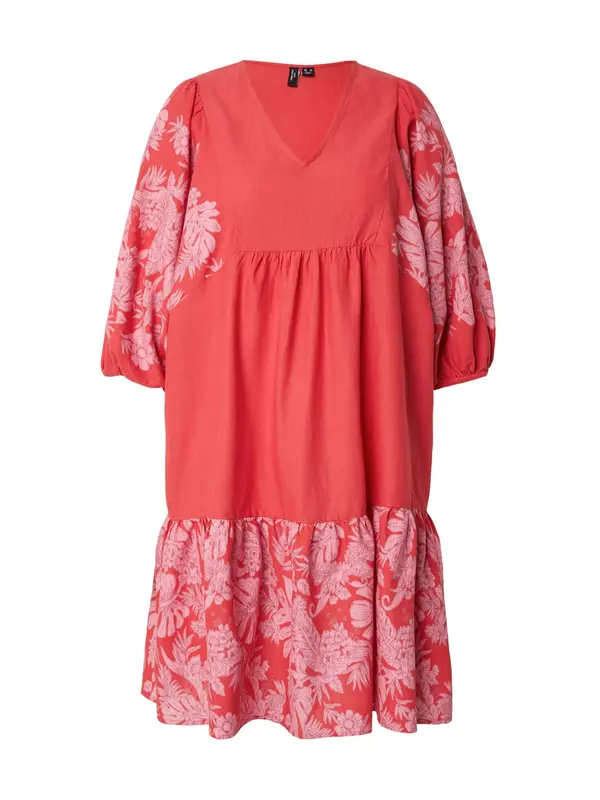 Vero Moda Curve Vero Moda Curve Obleka 'VMTIPPE TROPA'  češnjevo rdeča / melona
