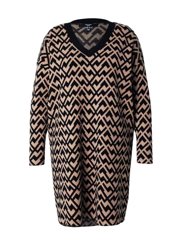 Vero Moda Curve Vero Moda Curve Pletena obleka 'VMCARIA'  bež / črna