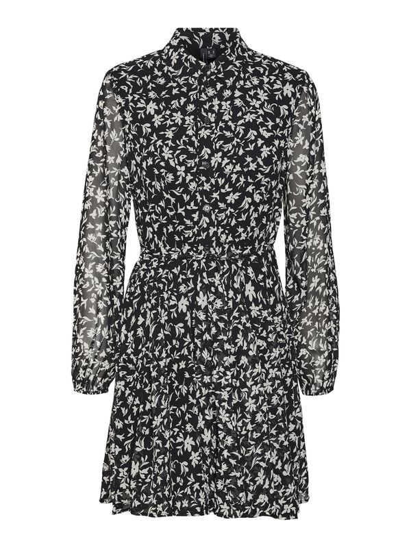 VERO MODA VERO MODA Dolga srajca  črna / bela