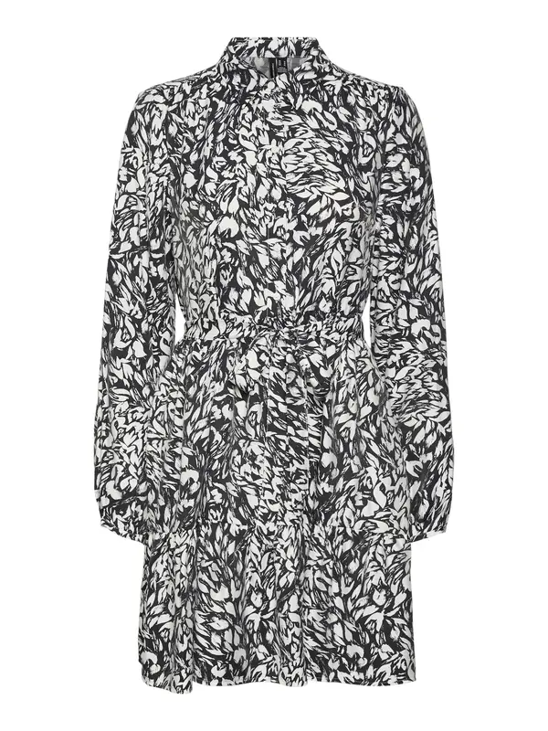VERO MODA VERO MODA Dolga srajca 'Debby Ana'  črna / bela